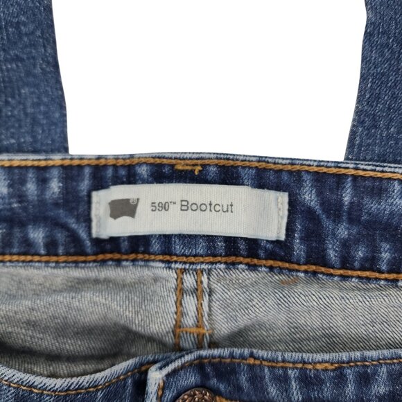 Levi’s 590 Boot Cut Womens 18 18S 38x28 Mid Rise Jeans Open Top Flap Pockets - Picture 10 of 14